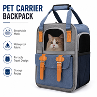 Sac de voyage pliable pour animaux de compagnie, grande capacité, respirant, facile à nettoyer, sac à dos portable pour chiens et chats, utilisation en extérieur