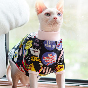 Vêtement d'été fin et respirant sans poils pour animaux de compagnie, adapté aux chats, sphère anti-chute, nouvelle collection - Product Image 4