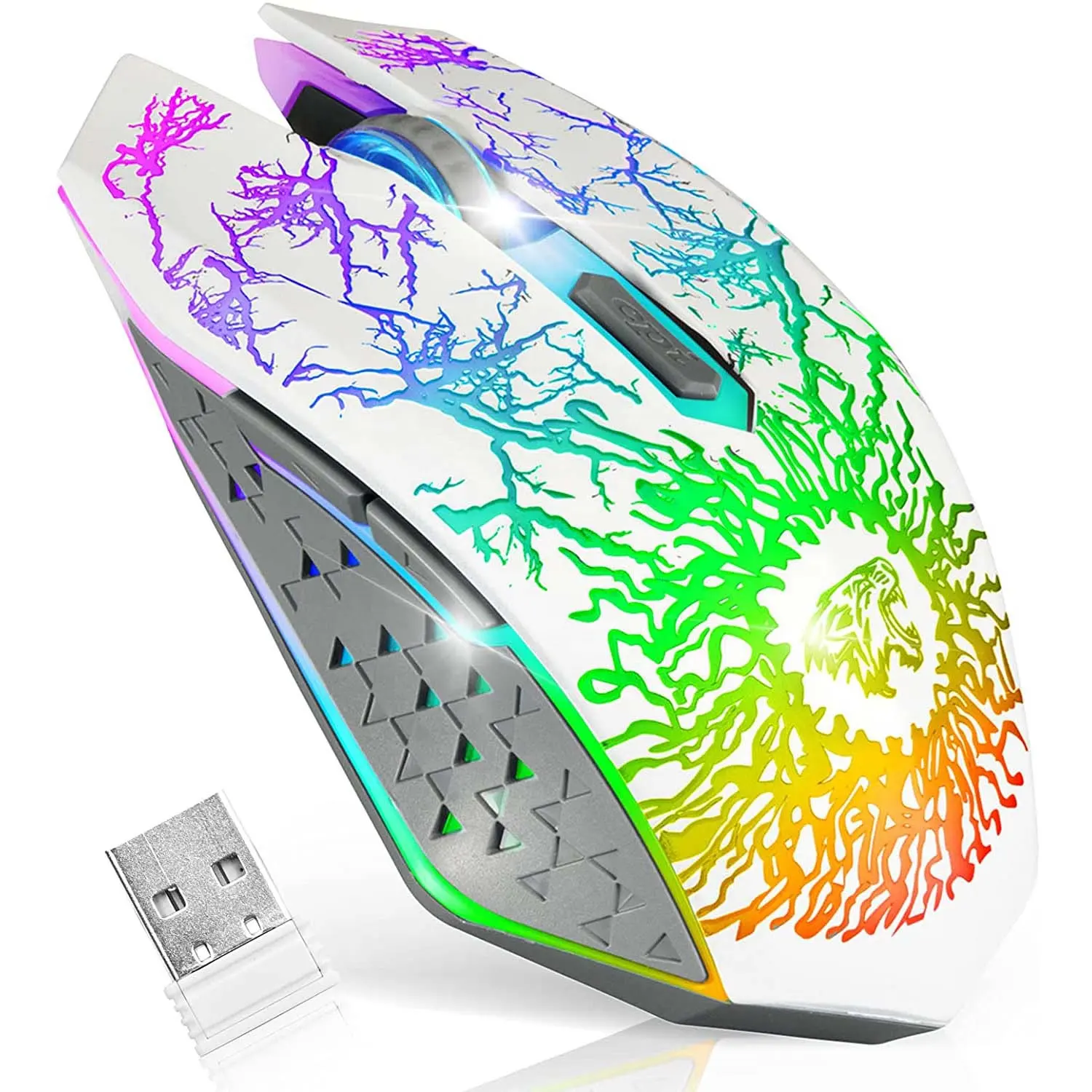 Wireless Gaming Mouse 1600 DPI Rechargeable Gamer Silent Mute USB Mice Backlight Gamer Mouse Game Mice For PC Laptop 4.7