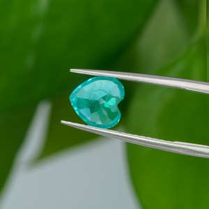 Paraiba Heart Cut Loose Stone Charms Spring 2024 Gift Crystal Pendants - Product Image 1