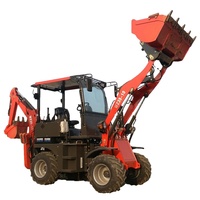 Neues Design Mini 1 Tonne Bagger lader Frontlader Reifen Teleskop lader Bagger lader