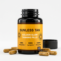 Pilules de bronzage sans soleil en gros avec vitamines et minéraux – Flacon de 60 unités