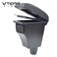 Vdéchirure pour Dacia Renault sandero accessoires de voiture accoudoir en cuir accoudoir boîte de rangement console centrale pièces intérieures automobile