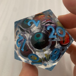 Eye DND <strong>Dice</strong> Dragon Eye Liquid Core Sharp Edge Handmade <strong>Dice</strong> <strong>Set</strong> for Dungeons and Dragons Ttrpg Multi-Sided RPG - Product Image 2