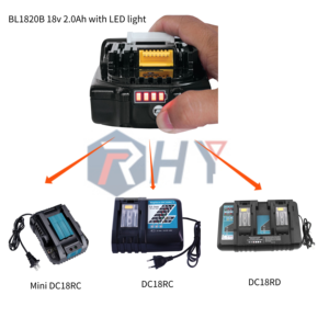 18V <span class=keywords><strong>LXT</strong></span> pin <span class=keywords><strong>Lithium</strong></span> <span class=keywords><strong>ion</strong></span> 2.0Ah phù hợp với bl1815 bl1820 bl1825 <span class=keywords><strong>bl1830</strong></span> thay thế công cụ điện pin - Product Image 4