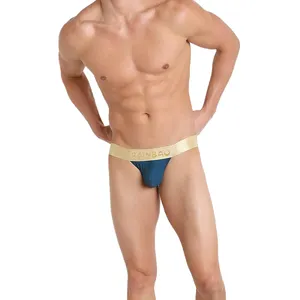 Meilleure vente hommes String Sexy sous-vêtements G-string Jockstraps coton taille basse garçon homme voir à travers les sous-vêtements gays serrés Boxer slips
