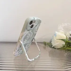 새로운 Shockproof TPU 장미 꽃 전화 케이스 아이폰 14 프로 맥스 vodaworld 녹색 식물 꽃 TPU 케이스 relx 커버