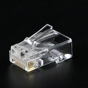 <b>Rj45</b> Network Connector 8p8c Non Shielded Cat5e Gold Plated Plug For Ethernet <b>Cable</b> - Product Image 1