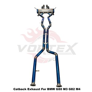 ท่อไอเสีย Vortex Blue Titanium MP Style Center Quad Valved สำหรับ BMW M3 G80 M4 G82 S58 3.0T ปี 2021-2025 ชุดแต่งแบบติดตั้งได้โดยตรง - Product Image 2