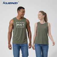 Débardeur unisexe Kuenzi en coton (94 %) et élasthanne (6 %), 300 GSM, doux, respirant, grande taille 6X, col rond, pour homme