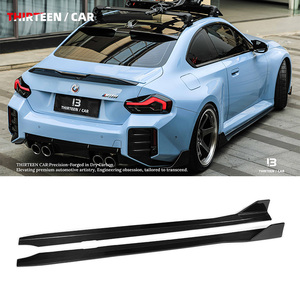Side Skirt Serat Karbon Kering Prepreg Gaya Hot AD untuk BMW M2 G87 Coupe 2 Pintu 2023+ dalam Body Kit Lip Splitter Bumper Samping - Product Image 1