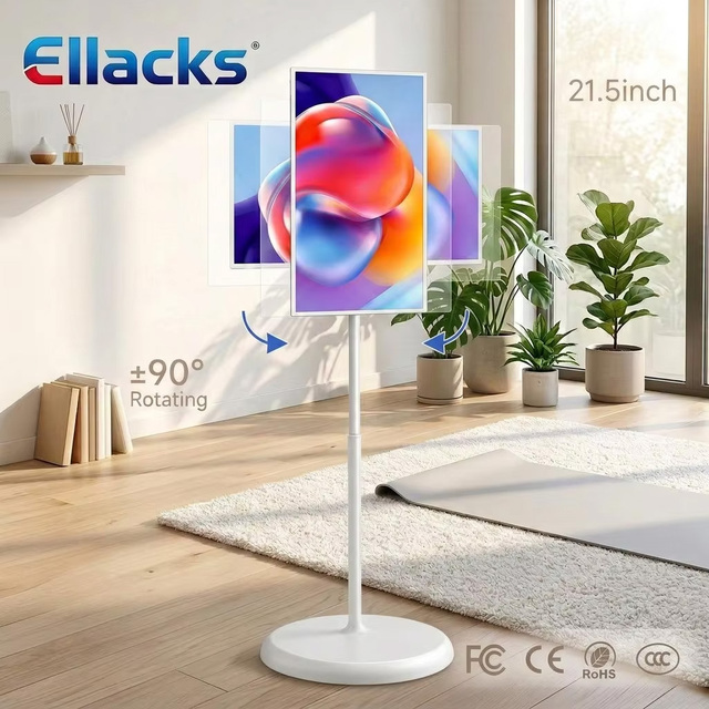 21.5 Inch All in One Interactive Smart Portable Tv Touchscreen 1080p Fhd Android 12 Lcd Display Digital Signage Camera Wifi BT