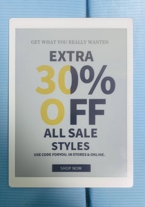 Panneau d'affichage à encre E personnalisé de 13.3 pouces ultra mince, écologique, lisible à la lumière du soleil, écran tactile couleur, écran en papier E - Product Image 2