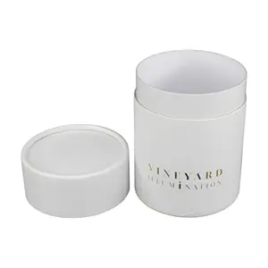 wholesale white powder child resistant twist up round cardboard kraft tea candle paper tube cylindrical packaging box