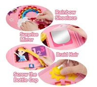 Cadeau d'anniversaire Prince rose 18 en 1 activités d'apprentissage préscolaire jouets planche occupée jouets Montessori pour garçon de 2 à 4 ans