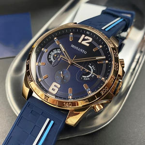 <span class=keywords><strong>Montre</strong></span> pour <span class=keywords><strong>homme</strong></span>, quartz, boîtier en acier inoxydable, <span class=keywords><strong>bracelet</strong></span> en <span class=keywords><strong>silicone</strong></span>, sport, mode, résistante à l'eau 50 m, multifonctionnelle, business - Product Image 3