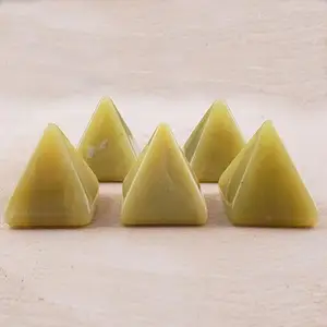 Yellow Jade Pyramids Wholesale Natural Healing Stone for Meditation & Positive Energy Gemstone Reiki Healing