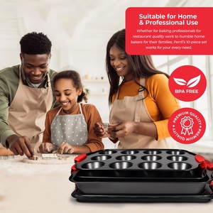 Hot Sale 10 St Bakvormen Set Met Siliconen Handvatten Bakset Bakplaat Vorm Cake Mal Pizza Muffinpan - Product Image 2