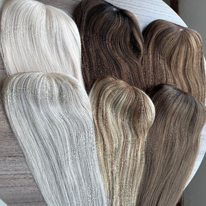 Parrucchino con <span class=keywords><strong>capelli</strong></span> Remy vergini europei da <span class=keywords><strong>donna</strong></span> con Base di seta completamente legata a mano Toppers <span class=keywords><strong>capelli</strong></span> umani a tutto Volume - Product Image 1