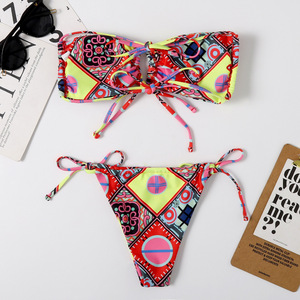<strong>Strapless</strong> Women's Split Triangle Bikini <strong>Swimsuit</strong> New Sexy Women's <strong>Swimsuit</strong> Swimwear Manufacturing Company - Product Image 4