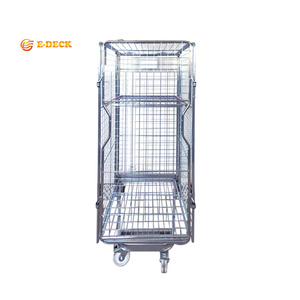 <span class=keywords><strong>Cage</strong></span> en treillis métallique emboîtable pliable pour le stockage des marchandises en entrepôt - Product Image 1