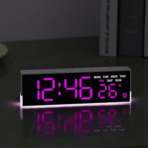 Lámpara de Noche LED Huayang 5519 con <span class=keywords><strong>Reloj</strong></span>, Luz Ambiental Suave, Pantalla de Temperatura, Interruptor Fahrenheit/Celsius - Product Image 1