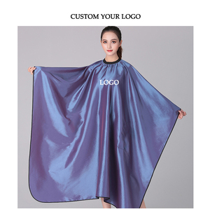 Capa <span class=keywords><strong>de</strong></span> Salón <span class=keywords><strong>de</strong></span> Alta Gama con Logotipo Personalizado, <span class=keywords><strong>Capas</strong></span> Resistentes al Agua con Gancho Elástico, Bata <span class=keywords><strong>de</strong></span> Peluquería para Clientes, Color Vino - Product Image 4