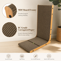 Griffoir vertical pour chat sur mesure OEM/ODM avec panneau latéral en MDF et plateau en carton ondulé – Fournisseur d'usine