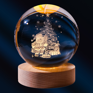 Sphère en <span class=keywords><strong>cristal</strong></span> artisanale miniature <span class=keywords><strong>de</strong></span> <span class=keywords><strong>Noël</strong></span> gravée au laser 3D <span class=keywords><strong>de</strong></span> 60 mm 80 mm pour les cadeaux <span class=keywords><strong>de</strong></span> <span class=keywords><strong>Noël</strong></span> et du Nouvel An - Product Image 4