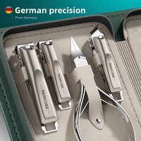 Ensemble de manucure Longhui 11 en 1, kits de pédicure en acier inoxydable, coupe-ongles en acier inoxydable, outils de soins personnels avec étui en cuir PU