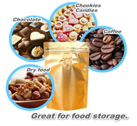 Sachet Doypack PE haute qualité avec fermeture éclair, étanche à l'humidité et valve de dégazage unidirectionnelle pour grains de café, impression héliogravure, couleur personnalisée