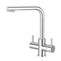 Haut de gamme 2 en 1 304 acier inoxydable filtre à eau potable robinet 3 voies évier de cuisine purifié RO robinet d'eau mitigeur