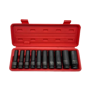 10-mảnh 1/2 "Ổ đĩa CR-V sâu Hex tác động ổ cắm thiết lập, 8-24 mét với hộp công cụ - Product Image 1