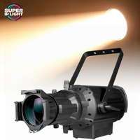 Projecteur LED profilé 300W COB CRI≥95 DMX RDM avec boîtier en aluminium et ventilateur intégré pour théâtre, studio, événement, spectacle