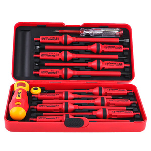 QI TOOLS Insulated <b>Screwdriver</b> Set 115Pcs VDE Industrial Grade Cross Phillips Bit Anti-Slip Handle - Product Image 4