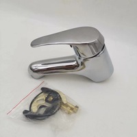 Robinet de lavabo de salle de bain à un trou en alliage de zinc et céramique pour commerce extérieur, robinet chaud et froid pour meuble de salle de bain