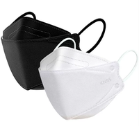 KF94 Masque respiratoire jetable anti-poussière de haute qualité, en tissu soufflé par fusion en forme de poisson, certifié CE, respectueux de la peau.