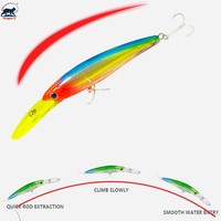 Leurre de pêche Minnow 47g 5.5in pour plongée profonde, appât de traîne en eau salée, leurre dur à longue portée pour gros gibier (Thon, Bar, Brochet, Musky)
