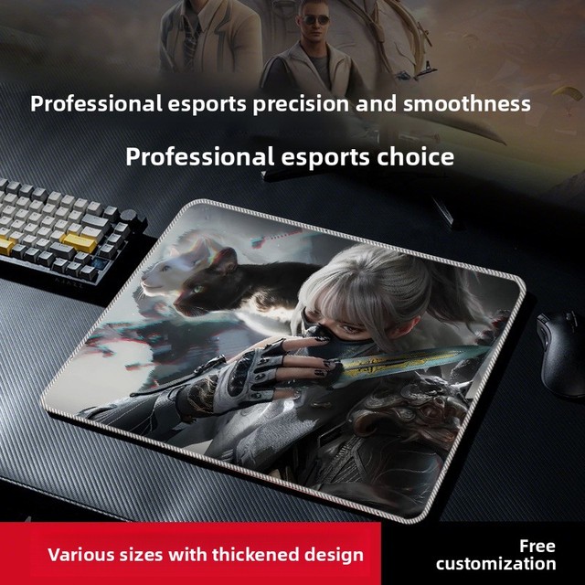 Bestseller Delta Gaming Mouse Pad Anime Design Natural Rubber Non- Thickened Precision-Controlled for Esports PC Use