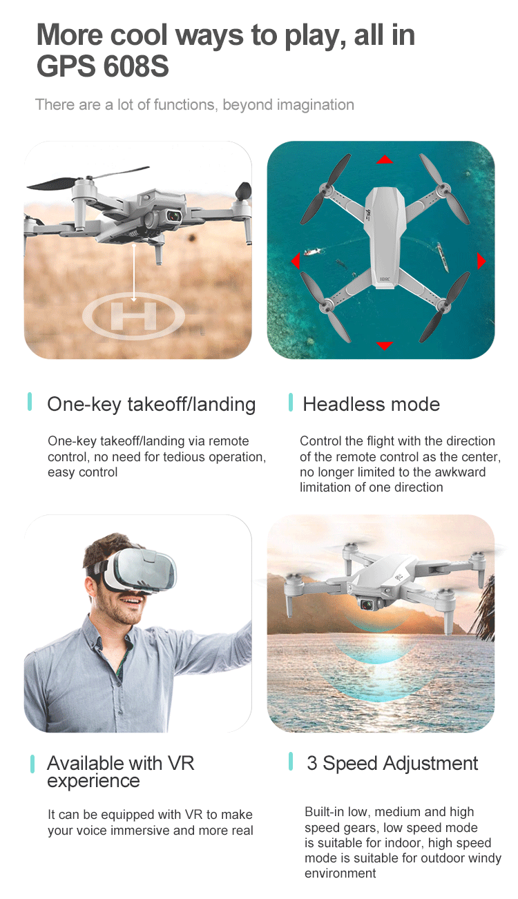 2022 New S608pro GPS Drone 6K Dual Camera Professional Aerial Photography Brushless Foldable Quadcopter RC Distance 3000M Gifts