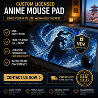 Tapis de bureau sous licence IP, impression intégrale, design anime, imperméable, antidérapant, personnalisable avec logo, OEM, vente en gros, Japon