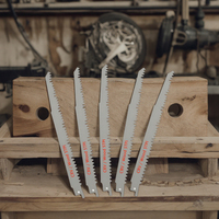 Lame de scie alternative professionnelle en acier au chrome-vanadium pour la taille des arbres, 225 mm, 5 TPI, pour outil de coupe d'arbres (type Sawzall)