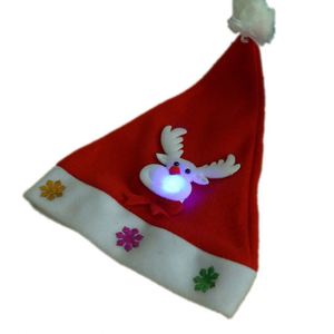 LED Christmas <b>Hats</b> Christmas Decorations Santa Claus Christmas Eve Children's Gifts Wholesale - Product Image 1