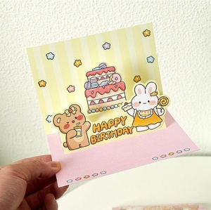Tarjeta de Cumpleaños con Diseño de Niña de Dibujos Animados, Idea de Regalo, Linda Tarjeta de Felicitación Tridimensional con Sobre - Product Image 6