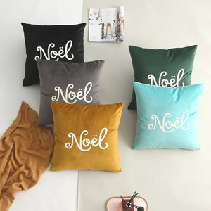 Innermor 18x18in velluto federa moderna copricuscino quadrato <span class=keywords><strong>con</strong></span> lettere di Design mediterraneo per uso domestico - Product Image 1