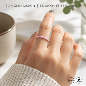 Anillo de Boda de Cerámica Clásico y Moderno de 3 mm, Delicado y Exquisito, Pulido, Resistente, Antirrayas, para Mujer - Product Image 3