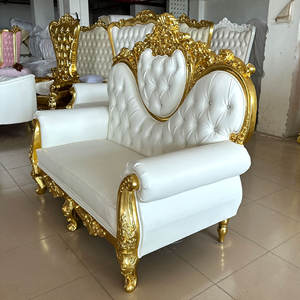 Meubles d'hôtel de luxe <span class=keywords><strong>royal</strong></span> Design européen 2 places dossier haut résine artisanat inclinable accoudoir événements festifs mariages vie - Product Image 2