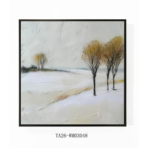 Stampa su Tela di <span class=keywords><strong>Paesaggio</strong></span> <span class=keywords><strong>Invernale</strong></span> in Stile Impressionista Vintage, Arte Murale in Stile Pittura a Olio per Arredamento Casa - Product Image 4