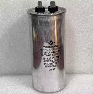 Yuhchang MPP tụ <span class=keywords><strong>100uF</strong></span> 300V <span class=keywords><strong>AC</strong></span> điều hòa không khí động cơ bắt đầu tụ 56*126 Mét - Product Image 3