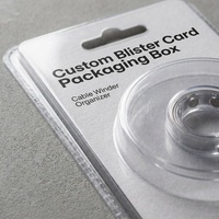 Boîte d'emballage en plastique transparente pour écouteurs, outils de beauté, électronique grand public, boîte à clapet en PET transparente